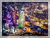 Miasto nocą, Azerbejdżan, Baku