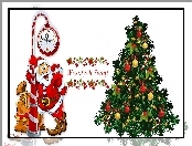 Mikołaj, Święta, Choinka, Boże Narodzenie