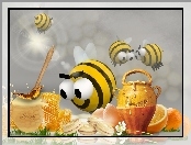 Pszczółki, Miód, Pomarańcze