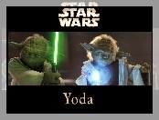 postacie, logo, mistrz Yoda, Star Wars