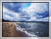 Morze, Fale, Bałtyk, Plaża
