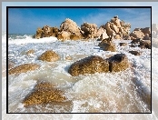 Morze, Skała, Kamienie, Plaża