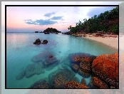 Morze, Australia, Plaża, Kamienie