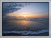 Morze, Słońca, Plaża, Wschód