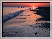 Morze, Słońca, Plaża, Zachód