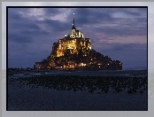 Francja, Mont Saint-Michel, Sanktuarium Michała Anioła, Wyspa, Morze