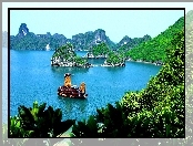 Wietnam, morze, łódka