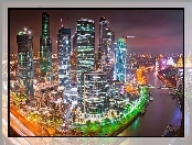 Moskwa, Noc, Rosja, Miasto