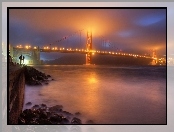 Most, Wieczór, Golden Gate, Rzeka
