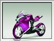 Motocykl, Fioletowy, Honda v4, Concept