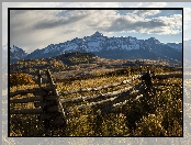 Ogrodzenie, Kolorado, Góry, Jesień, San Juan Mountains, Stany Zjednoczone, Las, Łąka