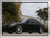 Mur, Czarny, BMW 5, E60, Ulica