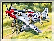 Samolot, Reprodukcja obrazu, Myśliwiec, North American P-51 Mustang