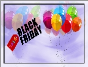 Napis, Grafika, Black Friday, Balony