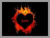 Serce, Napis, Love