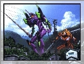 Neon Genesis Evangelion, roboty, domki