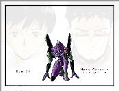 Neon Genesis Evangelion, robot, twarze