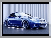 Niebieski, Podświetlenie, BMW 5, E60