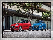 Czerwone, Suzuki Swift, Niebieskie