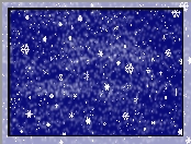 Niebieskie tło, Tekstura, Płatki, Śniegu, Gwiazdki