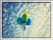Chmury, Niebo, Balony