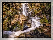 Kliding, Skały, Rzeka, Niemcy, Klidinger Wasserfall, Wodospad