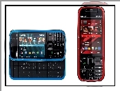 Nokia 5730 XpressMusic, Klawiatura, Niebieska, Czerwona