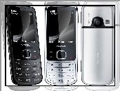 Tył, Nokia 6700 Classic, Czarna, Srebrna, Przód