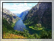 Norwegia, Statek, Fiord Sognefjorden, Góry