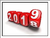 Nowy Rok, Kostki, 2019, Czerwone