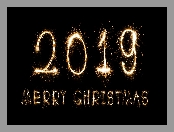 Nowy Rok, Merry Christmas, 2019, Napis