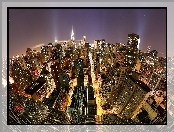 Nowy Jork, Światła, Manhattan, Noc