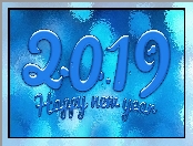 Nowy Rok, 2019, Niebieskie tło
