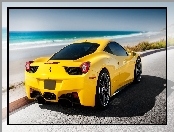 Ocean, Ferrari, 458, Italia, Plaża