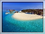 Ocean, Malediwy, Plaża, Hotel