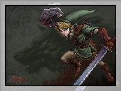 Legend Of Zelda, postać, miecz, tarcza, elf