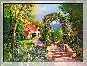 Dom, Ogród, Lato