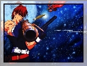 Outlaw Star, broń, kosmos, facet