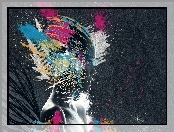 Paintography, Twarz, Farby, Wyobraźnia, Kobieta