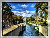 Panorama, Śluza, Gdańska, Motława