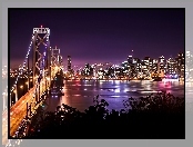 Most, Miasta, Drapacze, Nocą, Golden Gate, Chmur, San Francisco, Panorama