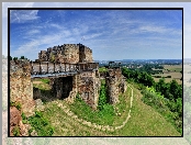 Panorama, Zamek, Most, Mury, Obronne