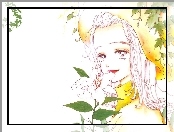 Paradise Kiss, kwiaty, kobieta, kapelusz