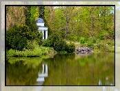 Park, Krzewy, Altana, Staw