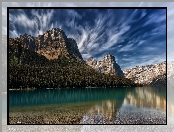 Park Narodowy Banff, Góry, Las, Kanada, Hector Lake, Jezioro