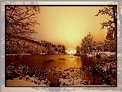 Jezioro, Park, Zima