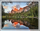 Rzeka, Stany Zjednoczone, Stan Kalifornia, Park Narodowy Yosemite, Góry