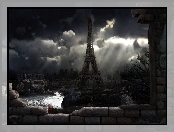 Paryż, Wojna, Wieża Eiffla, Ruiny