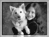 Pies, Fotografia, Dziecko, Dziewczyna