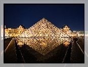 Piramida, Francja, Paryż, Pałac, Muzeum Luwr